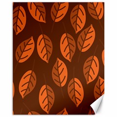 Pattern Leaf Plant Decoration Canvas 11  X 14   by Nexatart