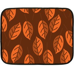 Pattern Leaf Plant Decoration Fleece Blanket (mini) by Nexatart