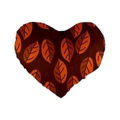 Pattern Leaf Plant Decoration Standard 16  Premium Heart Shape Cushions by Nexatart