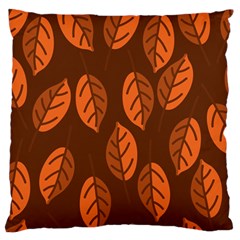 Pattern Leaf Plant Decoration Large Flano Cushion Case (two Sides) by Nexatart