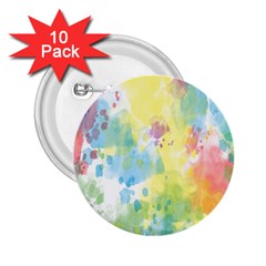 Abstract Pattern Color Art Texture 2.25  Buttons (10 pack) 