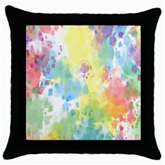 Abstract Pattern Color Art Texture Throw Pillow Case (black) by Nexatart