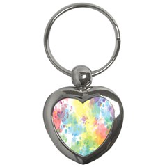 Abstract Pattern Color Art Texture Key Chains (heart) 