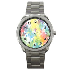 Abstract Pattern Color Art Texture Sport Metal Watch