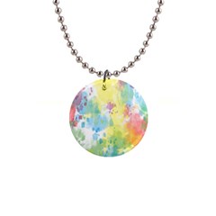 Abstract Pattern Color Art Texture Button Necklaces