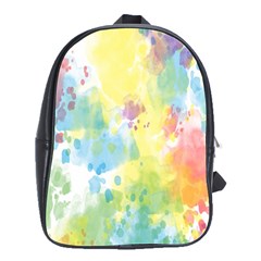 Abstract Pattern Color Art Texture School Bag (Large)