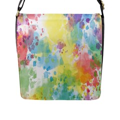 Abstract Pattern Color Art Texture Flap Messenger Bag (L) 