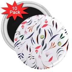 Watercolor Tablecloth Fabric Design 3  Magnets (10 Pack)  by Nexatart