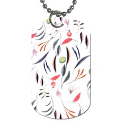 Watercolor Tablecloth Fabric Design Dog Tag (two Sides) by Nexatart