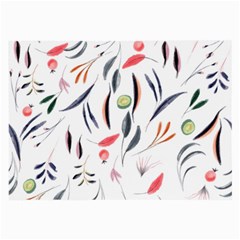 Watercolor Tablecloth Fabric Design Large Glasses Cloth (2-side) by Nexatart