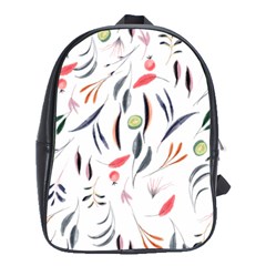 Watercolor Tablecloth Fabric Design School Bag (large) by Nexatart