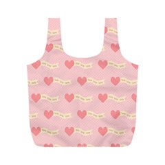 Heart Love Pattern Full Print Recycle Bags (m)  by Nexatart