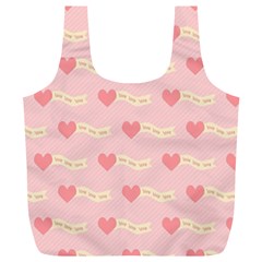 Heart Love Pattern Full Print Recycle Bags (l)  by Nexatart