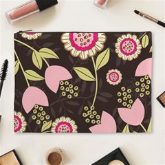 Flowers Wallpaper Floral Decoration Cosmetic Bag (xl) by Nexatart