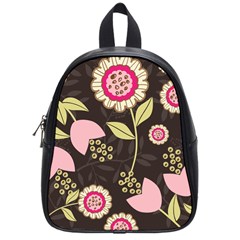 Flowers Wallpaper Floral Decoration School Bag (small) by Nexatart