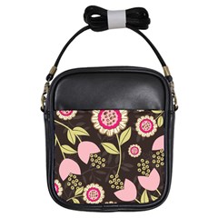 Flowers Wallpaper Floral Decoration Girls Sling Bags by Nexatart