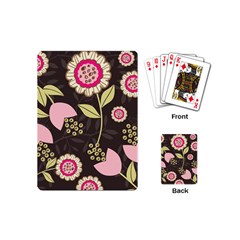 Flowers Wallpaper Floral Decoration Playing Cards (mini)  by Nexatart