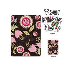 Flowers Wallpaper Floral Decoration Playing Cards 54 (mini)  by Nexatart