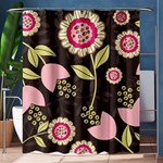 Flowers Wallpaper Floral Decoration Shower Curtain 60  x 72  (Medium)  60 x72  Curtain