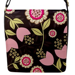 Flowers Wallpaper Floral Decoration Flap Messenger Bag (s) by Nexatart