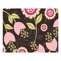 Flowers Wallpaper Floral Decoration Double Sided Flano Blanket (large) 