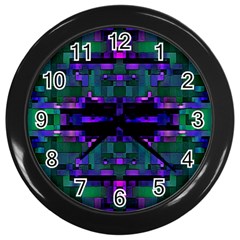 Abstract Pattern Desktop Wallpaper Wall Clocks (black) by Nexatart