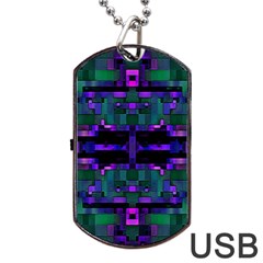 Abstract Pattern Desktop Wallpaper Dog Tag Usb Flash (two Sides) by Nexatart