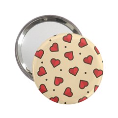 Design Love Heart Seamless Pattern 2 25  Handbag Mirrors by Nexatart