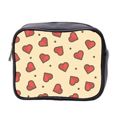 Design Love Heart Seamless Pattern Mini Toiletries Bag 2-side by Nexatart