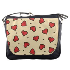 Design Love Heart Seamless Pattern Messenger Bags by Nexatart