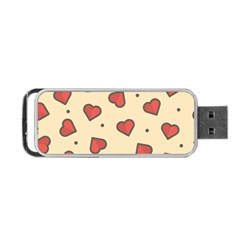 Design Love Heart Seamless Pattern Portable Usb Flash (two Sides) by Nexatart