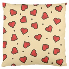 Design Love Heart Seamless Pattern Large Flano Cushion Case (two Sides) by Nexatart