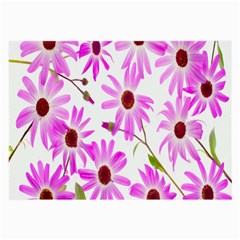 Pink Purple Daisies Design Flowers Large Glasses Cloth by Nexatart