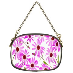 Pink Purple Daisies Design Flowers Chain Purses (one Side)  by Nexatart