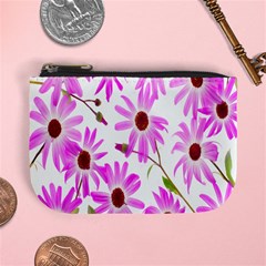 Pink Purple Daisies Design Flowers Mini Coin Purses by Nexatart