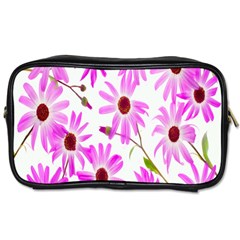 Pink Purple Daisies Design Flowers Toiletries Bags by Nexatart