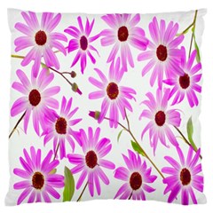 Pink Purple Daisies Design Flowers Standard Flano Cushion Case (one Side) by Nexatart