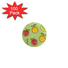 Seamless Pattern Healthy Fruit 1  Mini Magnets (100 Pack)  by Nexatart