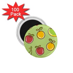 Seamless Pattern Healthy Fruit 1 75  Magnets (100 Pack)  by Nexatart