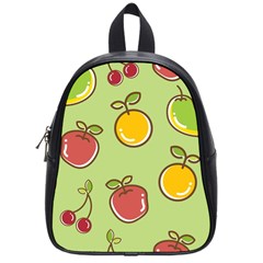 Seamless Pattern Healthy Fruit School Bag (small) by Nexatart