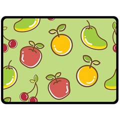 Seamless Pattern Healthy Fruit Fleece Blanket (large)  by Nexatart