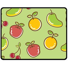 Seamless Pattern Healthy Fruit Fleece Blanket (medium)  by Nexatart