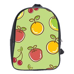 Seamless Pattern Healthy Fruit School Bag (xl) by Nexatart