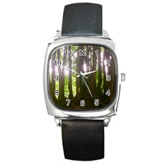 Tree of Trees Square Metal Watch