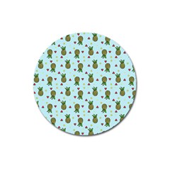 Pineapple Watermelon Fruit Lime Magnet 3  (round)