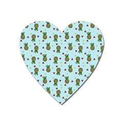 Pineapple Watermelon Fruit Lime Heart Magnet by Nexatart