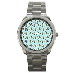 Pineapple Watermelon Fruit Lime Sport Metal Watch by Nexatart