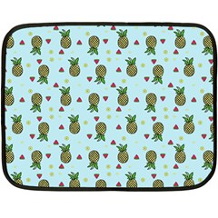 Pineapple Watermelon Fruit Lime Fleece Blanket (mini) by Nexatart