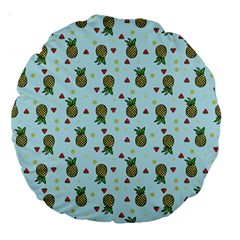 Pineapple Watermelon Fruit Lime Large 18  Premium Round Cushions by Nexatart