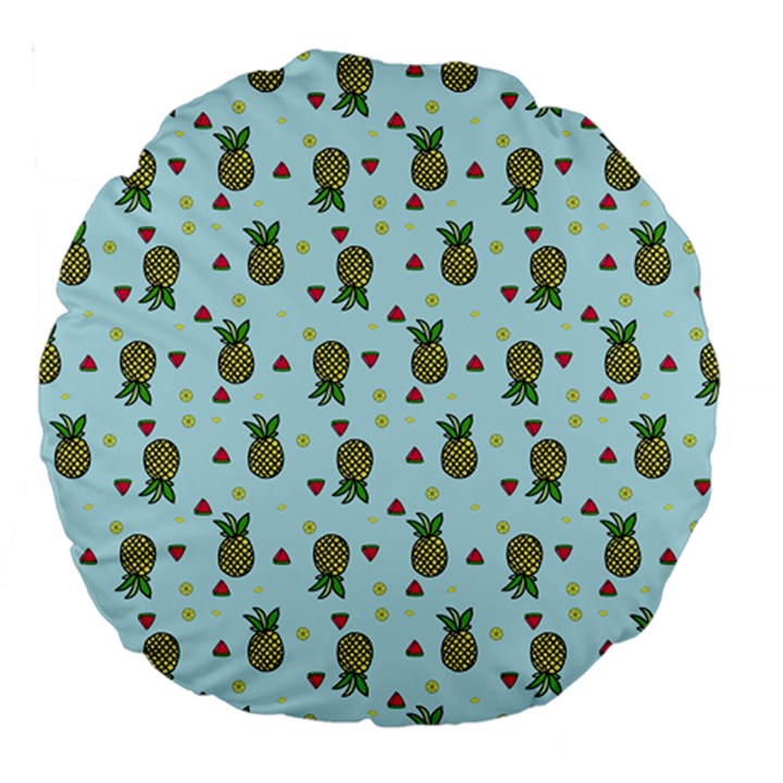 Pineapple Watermelon Fruit Lime Large 18  Premium Round Cushions